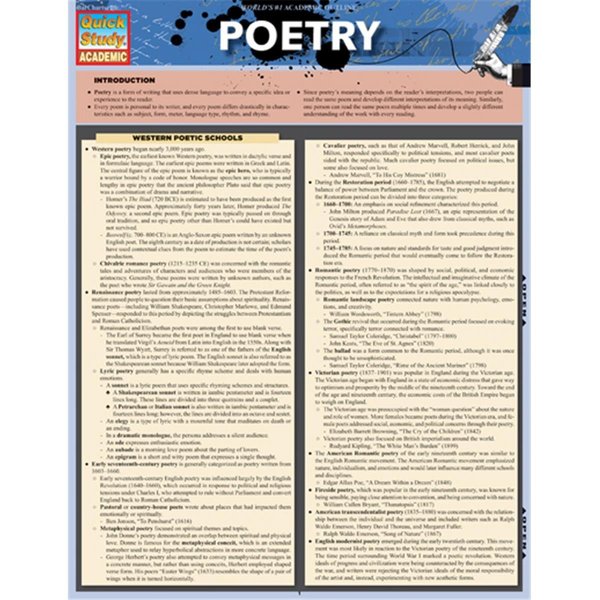 Barcharts Poetry Quickstudy Easel 9781423216582